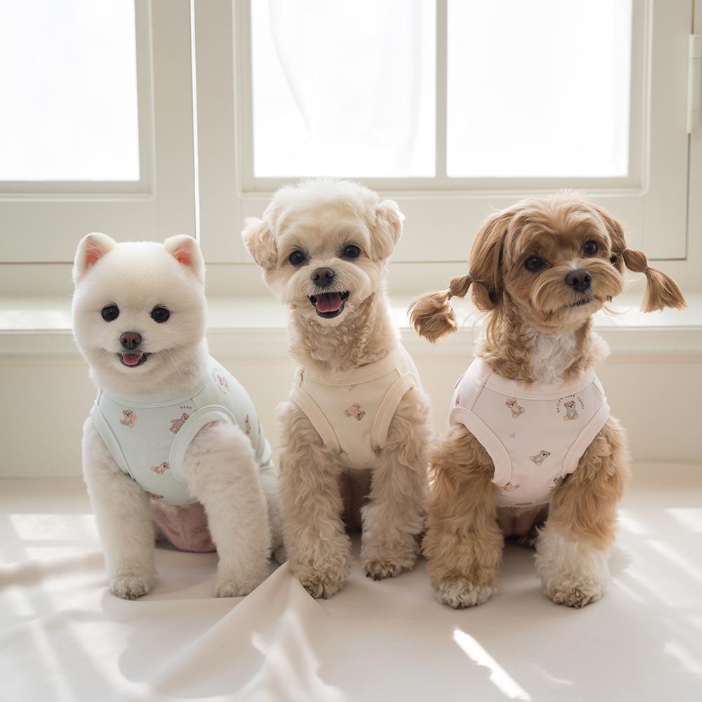 ベイリーペット 犬服 ドッグウェア テディ 抗菌 スリーブレス タンクトップ ミント 2XL