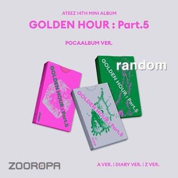 [ランダム/ポカアルバム] ATEEZ エイティーズ GOLDEN HOUR Part 5 14集 Mini Album
