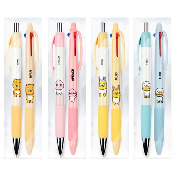 카카오프렌즈 선물 문구세트 필기 3색볼펜 + 샤프세트 2P