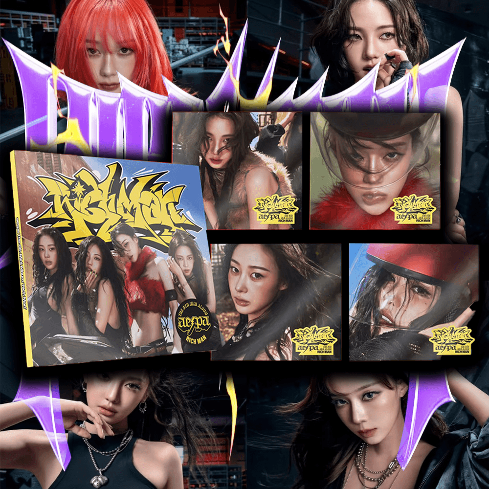 (5種セット) aespa アルバム Rich Man BURST ミニ6集 RICH MAN バースト バージョン