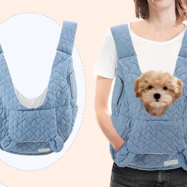 携帯用フロントリュック 犬用スリング ペットキャリー ベビーカー代わり お出かけ用 バストストラップ型 マグネチックスリングバッグ