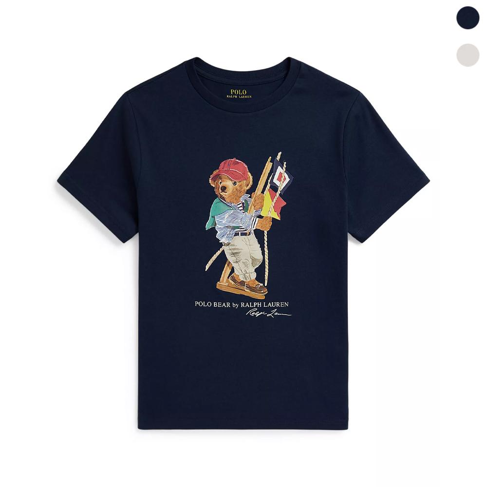 Polo Ralph Lauren BOYS BEAR 熊 Tシャツ コットンジャージー 半袖Tシャツ 2カラー レディース トップス インナー