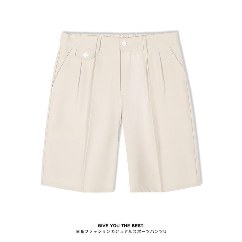 面接 メンズ ハーフパンツ デートルック センタープレス スーツ 季節の変わり目 デイリー 夏 カジュアル 春 ルーズフィット