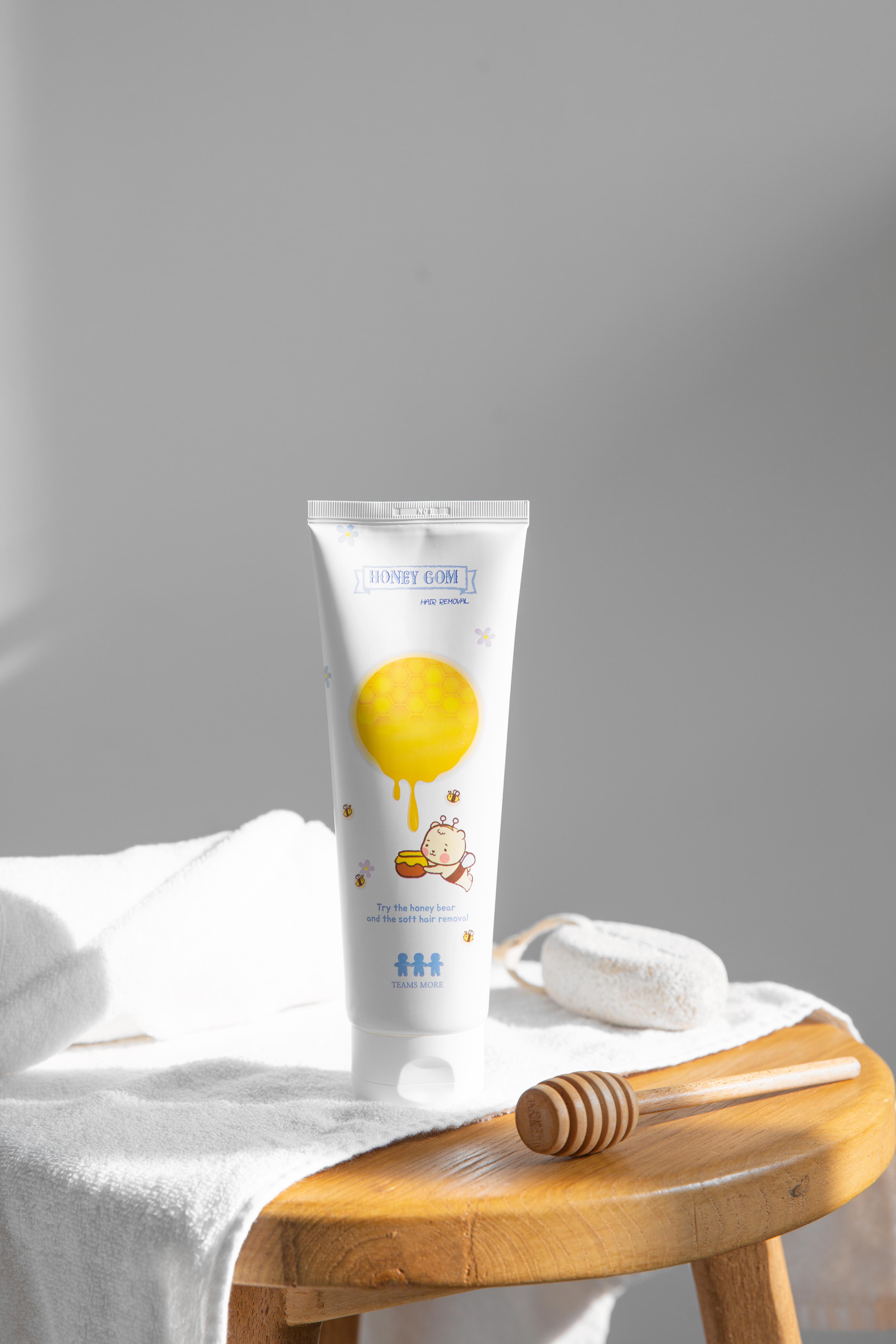 TIMSMORE Honey Bear Hair Removal Cream Large Capacity 250ml Arms Legs Self Waxing Leg Hair Underarms Bikini Men's Hair Removal