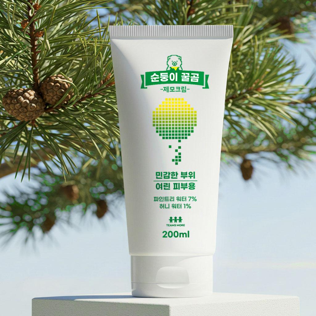 올리브영 팀스모어 순둥이 꿀곰 제모크림 200ml 브라질리언 왁싱크림 겨드랑이 왁싱