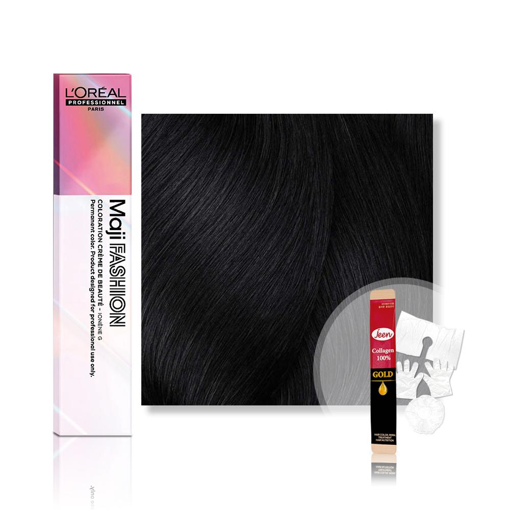 L'ORÉAL 染毛剤 Majirel セルフ染毛剤 Majifashion 50g, 2.10 (クールアッシュブラック), 1個