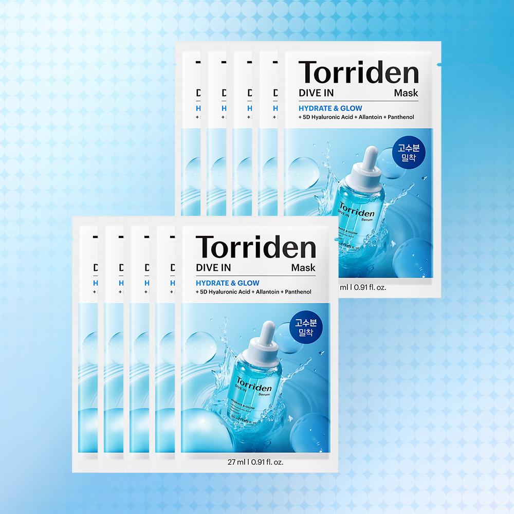 [NEW] Torriden Dive-In 低分子ヒアルロン酸 マスク 10枚, 1個