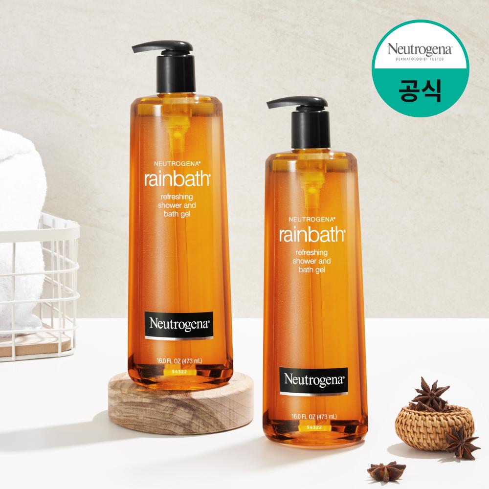 고급호텔스파 뉴트로지나 레인바스 향좋은 바디워시 오리엔탈 엠버, 473ml, 2개