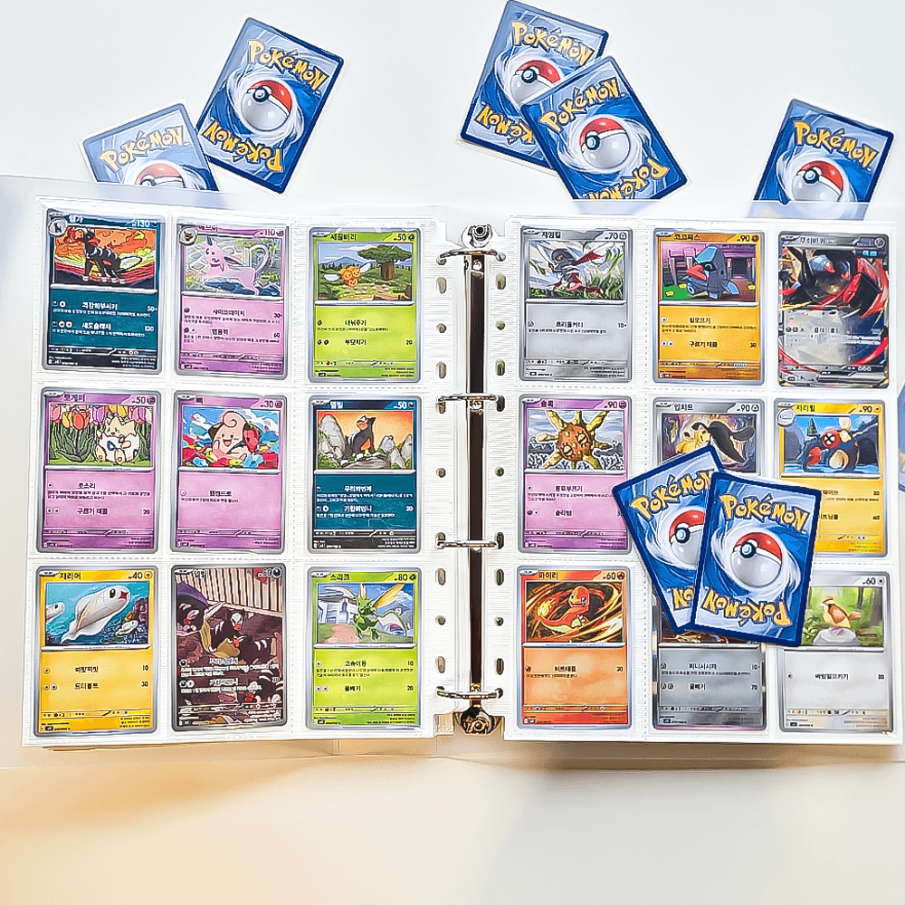 ハルアズ ポケモンカード アルバム 図鑑バインダー 保管 ポカ ポートカード 9ポケット 両面リフィル 10枚