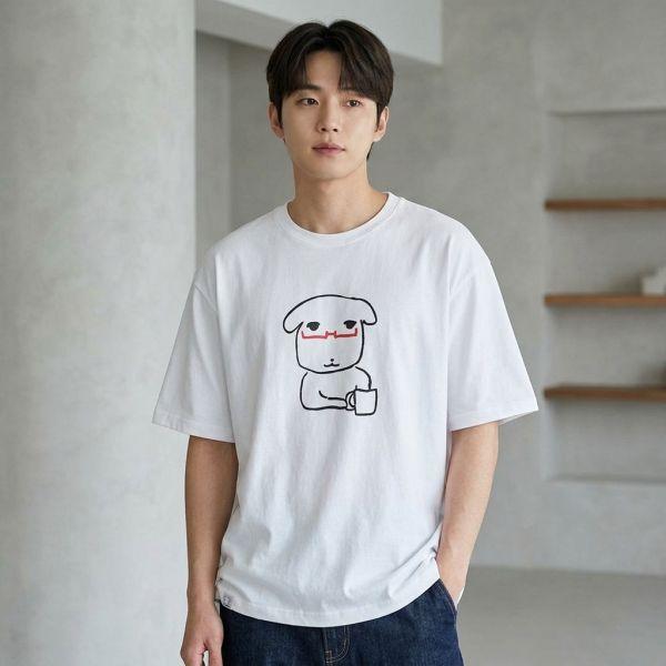 SPAO 普段着・運動着 半袖Tシャツ 가나디 ユニセックス ミックスTシャツ キャラクター 夏 1865684