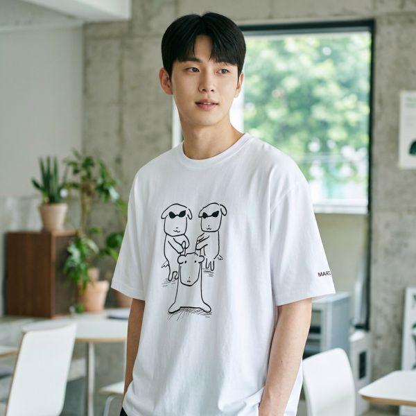 SPAO 普段着・運動着 半袖Tシャツ 가나디 メンズ マルチカラー 夏Tシャツ 1865698