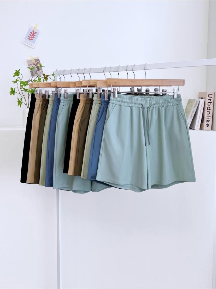 1+1 レディース ショートパンツ 冷蔵庫パンツ 涼しい 5分丈 夏 パンツ バンディング ビッグサイズ