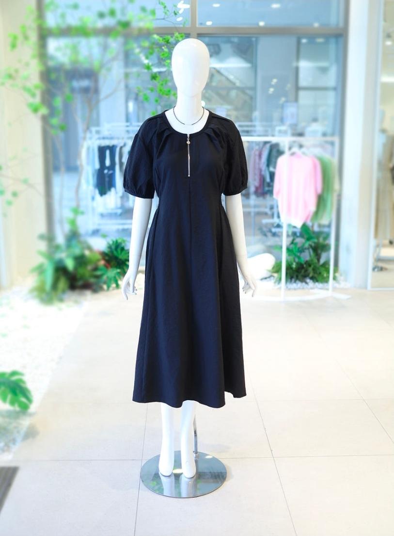 OLIVE des OLIVE シアサッカーバックバンディングフレアワンピース YW6MO310