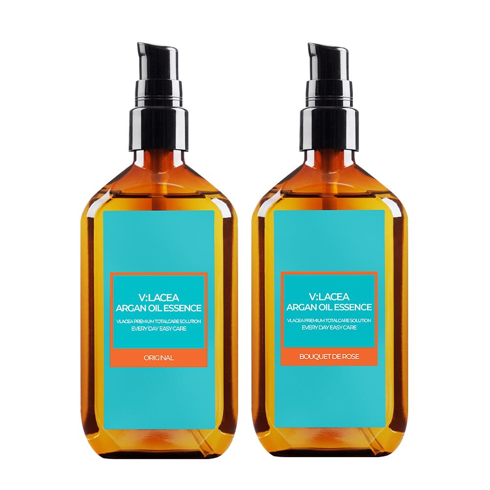 블라세아 아르간 오일 헤어 에센스 오리지널 100ml + 부케 드 로즈 100ml (남성 컬링 단백질 앰플 컬크림 퍼퓸 모르간 케라틴 모르칸 미용실 손상모 볼륨 로션 퍼퓸 수분)
