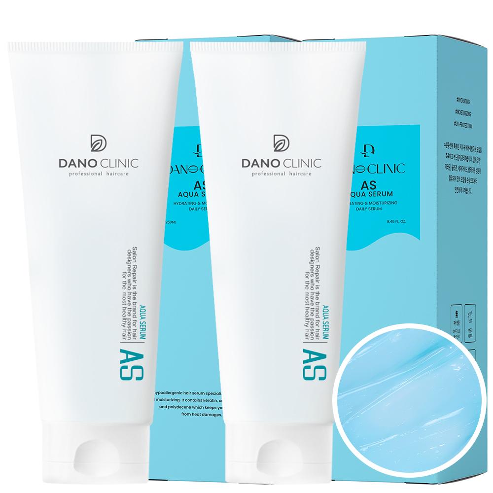 [1&1] 다노클리닉 AS 아쿠아 세럼 저자극 수분 헤어 에센스 아카시아 향, 250ml, 2개