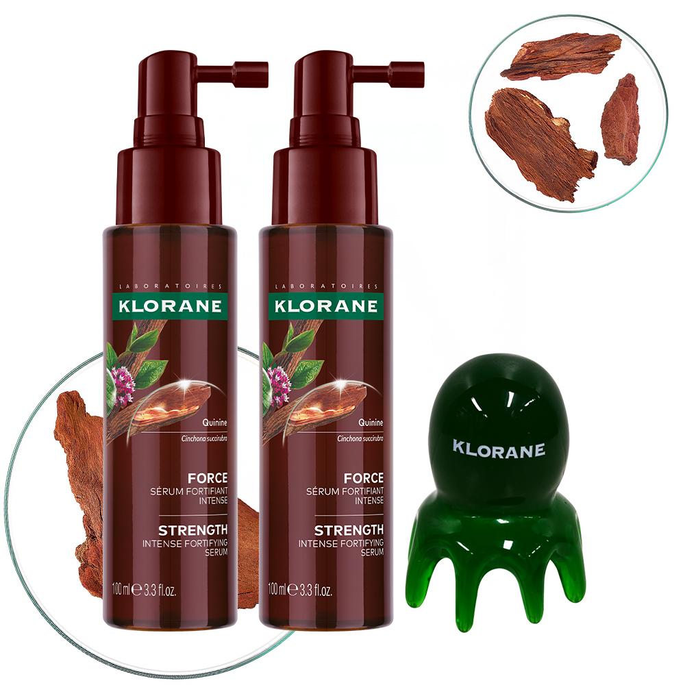 [클로란] 퀴닌 두피 세럼 100ml x 2개 + 문어 괄사 [두피 안티에이징 앰플]