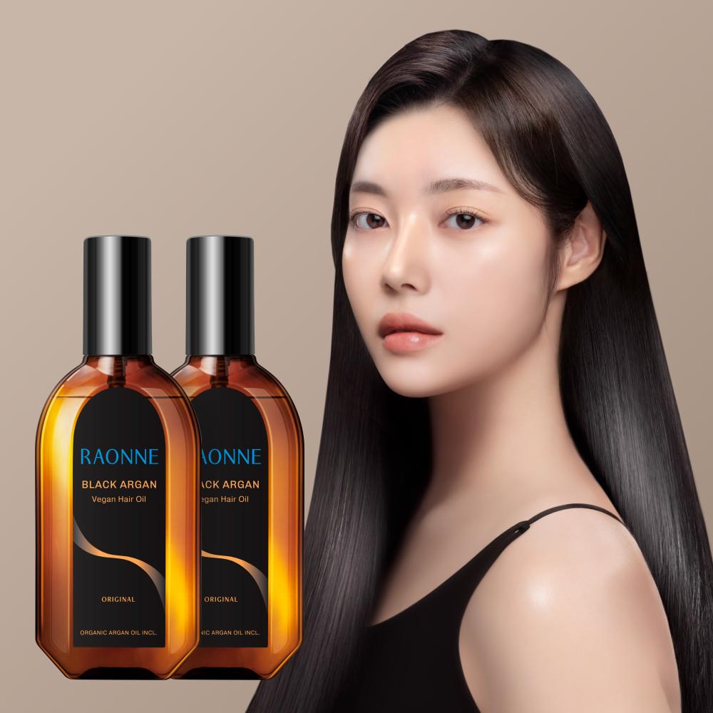 [1+1] 라온느 라온 블랙 아르간 오일 헤어에센스 미용실 비건 유기농 100ml