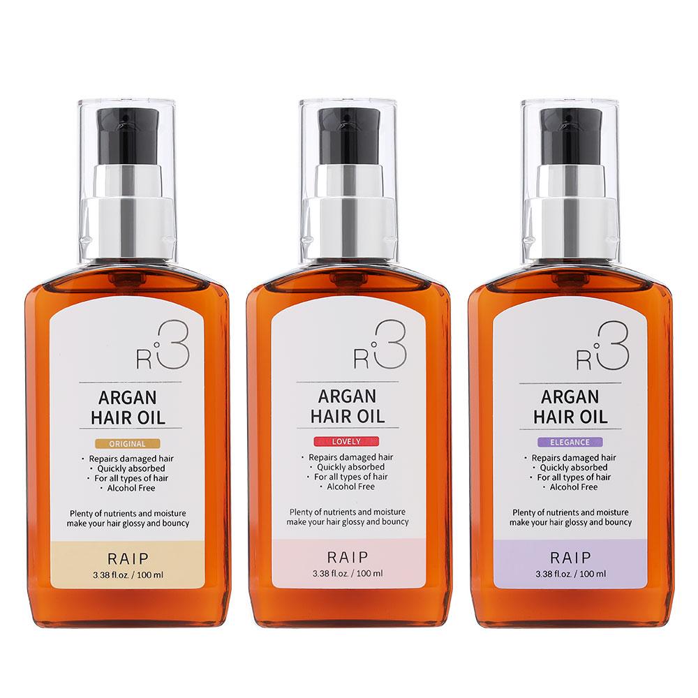 Laip R3 アルガン ヘア オイル オリジナル+ラブリー+エレガンス 3個 100ml